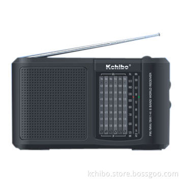 Portable FM/MW/SW1-6 8-Band Radio with Antenna